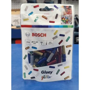 BOSCH แท่งกาวร้อน Gluey สีกากเพชร มีหลากหลายสีให้เลือก 70ชิ้น/แพ็ค รุ่น Gluey Sticks ของแท้100%